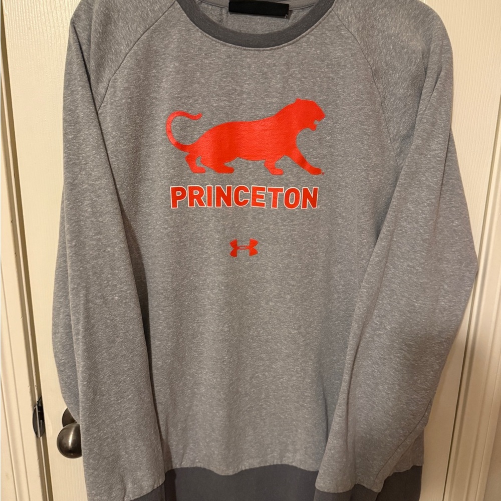 Princeton Gray and Orange Crewneck Sweater